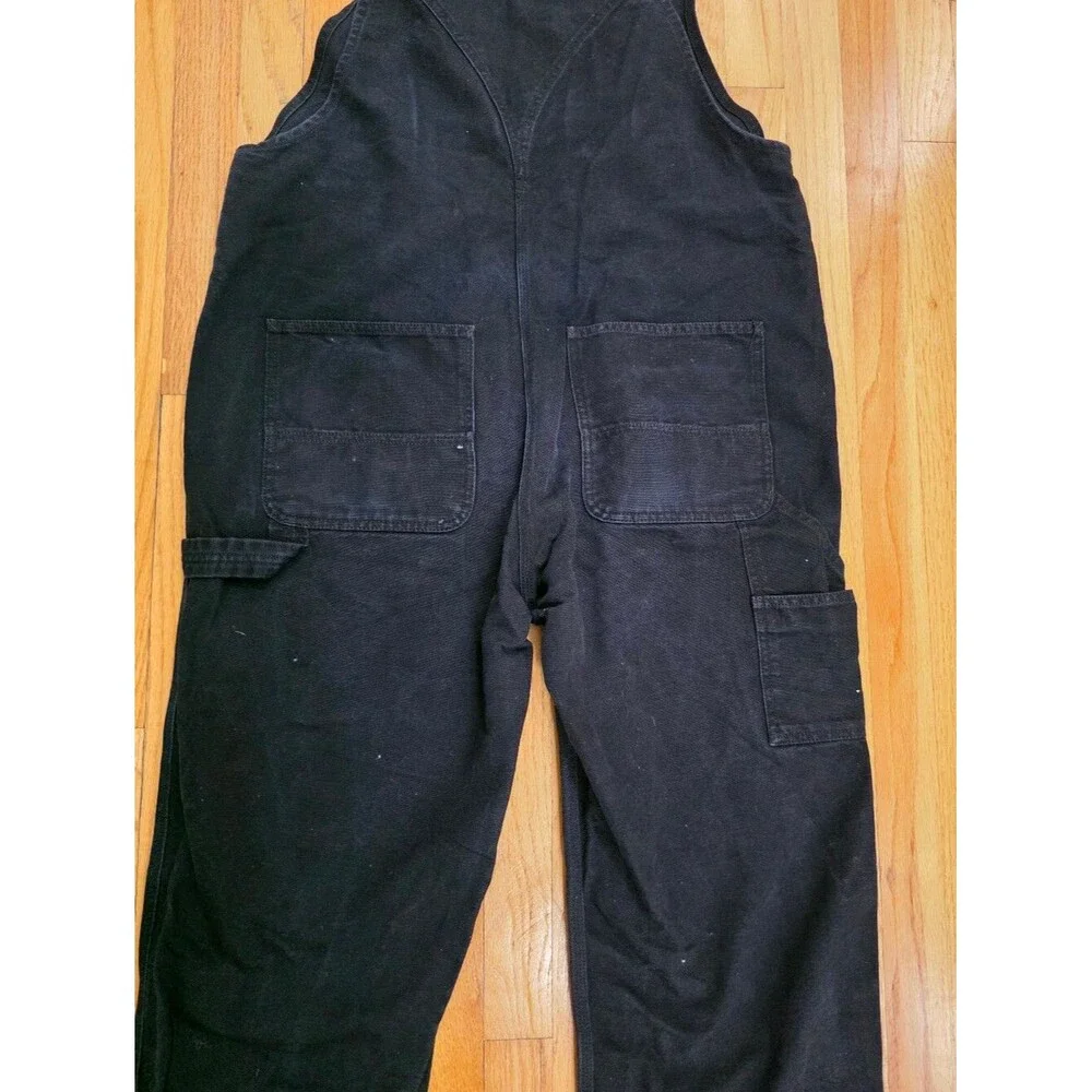 Carhartt Black Bib Overalls 36x30 Missing A Hook WIP Work In Progress